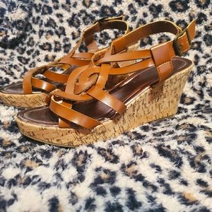 Strappy wedge heels